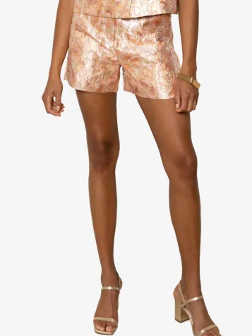 Dames Short Plume Multi Coral