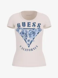 Guess Dames T-shirt Roses Triangle