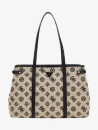 Guess Dames Tas Beyza Flap Shoulder Black Logo