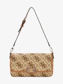 Guess Dames Tas Circe Hobo Shoulder Latte Logo