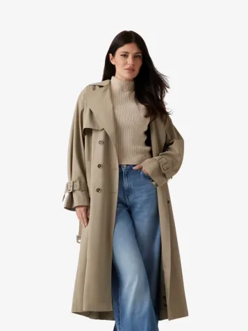 Dames Trenchcoat Amira Sage Leaf