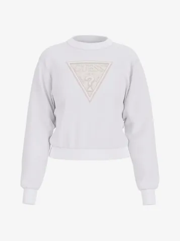Dames Sweater Lace Triangle Pure White