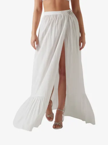 Dames Rok Long Pure White