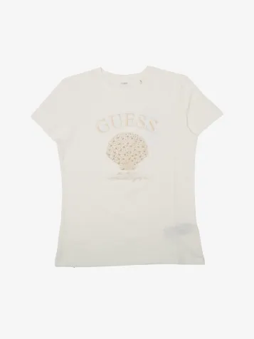 Dames T-shirt Undersea Salt White