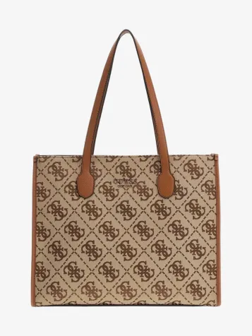 Guess Dames Shopper Silvana Girlfriend Latte Logo