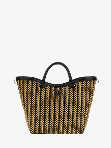 Guess Dames Tas Atalia Crossbody Natural Zwart