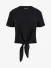 Guess Dames T-shirt Eyelet Tone On Black