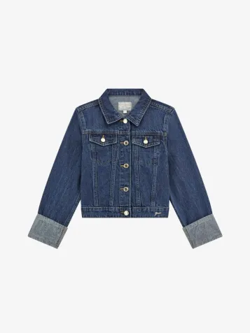 Meisjes Spijkerjas Denim Jacket Aqua Lurex Wash