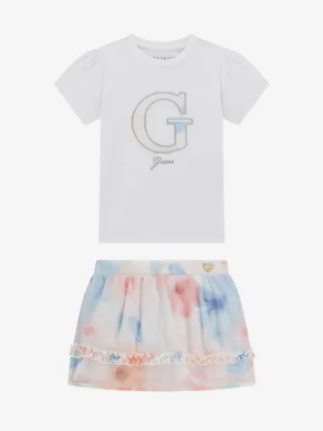 Meisjes Set Rok Pure White