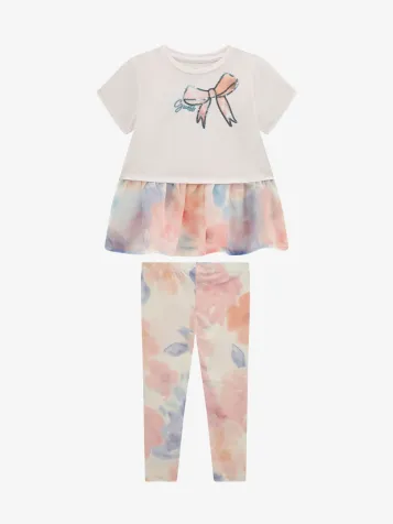 Meisjes Set Legging Tie Dye Pure White