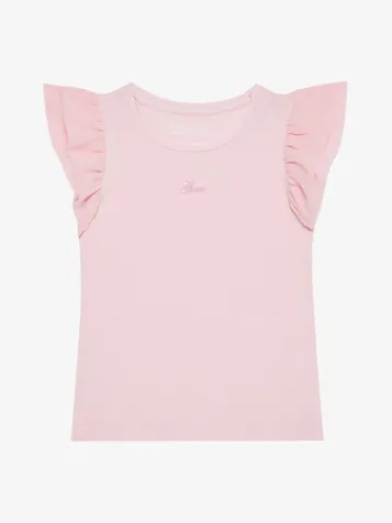 Meisjes T-shirt Roze Ruffle