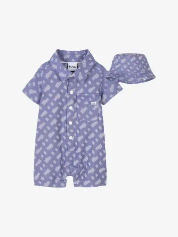 Jongens Set Boxpakje Buckethat Blauw