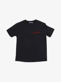 Jacob Cohen Junior Jongens T-shirt Logo Corsivo Blue Rosso