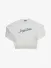 Jacob Cohen Junior Jongens Sweater Stampa Logo Corsivo Off White Verde