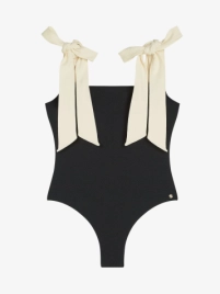 Joshv Dames Badpak Daisy Black Creme White