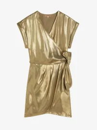 Josh V Dames Jurk Dya Metallic Gold