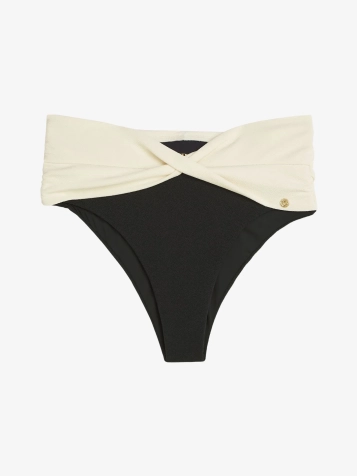 Dames Bikinibroekje Lotus Black Creme White