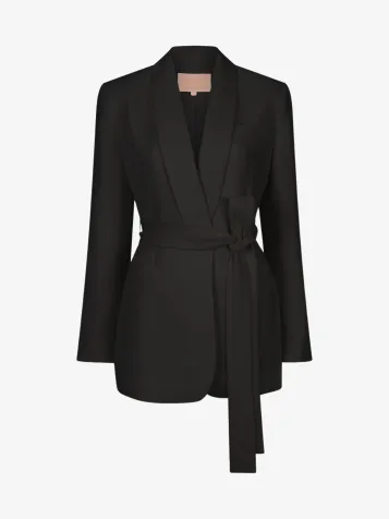 Dames Blazer Ceintuur Didi Zwart