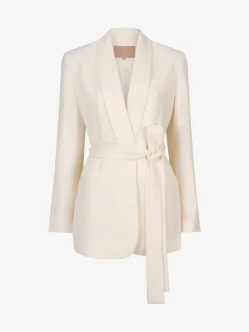 Dames Blazer Didi Cocoon White