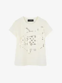 Karl Lagerfeld Kids Meisjes T-shirt Ivoor