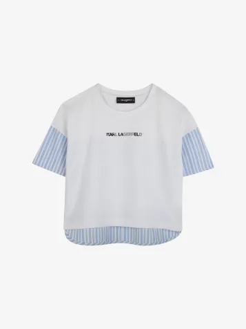Meisjes T-shirt Wit Blauw