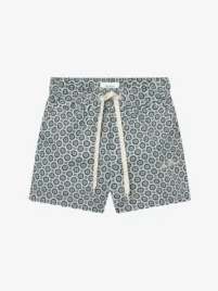 Les Deux Kids Jongens Zwembroek Stan Ornament Smoke Green