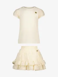 Le Chic Meisjes Set Noshly Tamsy Pearled Ivory