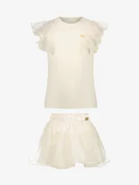 Le Chic Meisjes Set Nobly Tracey Pearled Ivory