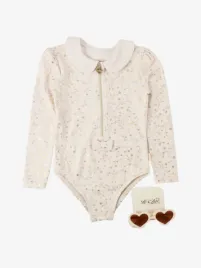 Le Chic Meisjes Badpak Zonnebril Ziara Pearled Ivory