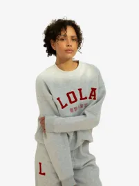 The Lola Club Dames Sweater Milla Grey Melange
