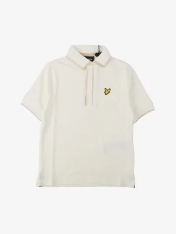 Jongens Polo Concealed Placket Chalk