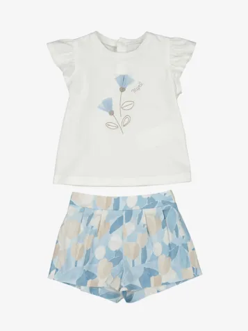 Meisjes Set Short Print Sky