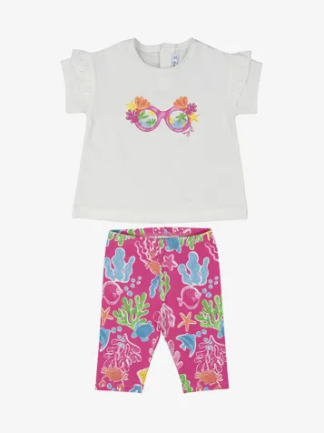 Meisjes Set Legging Fuchsia