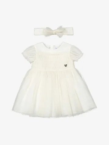 Meisjes Jurk Haarband Natural