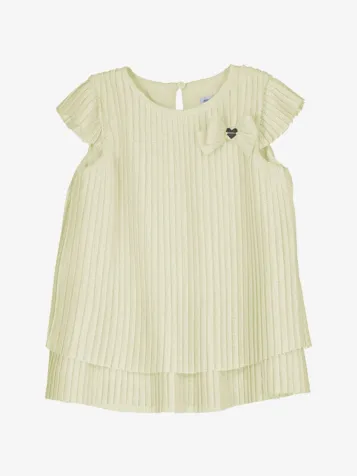Meisjes Jurk Pleated Tulle Champagne