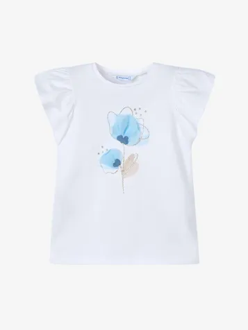 Meisjes T-shirt Natural Sky Blue