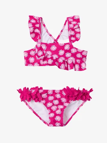 Meisjes Bikini Ruffle Magenta