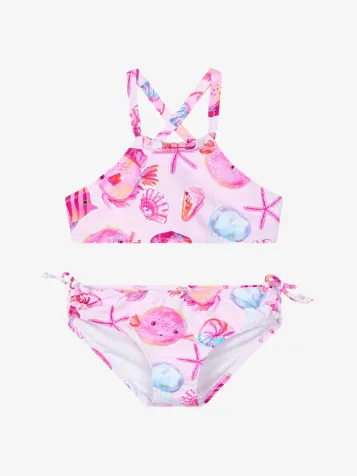 Meisjes Bikini Vissen Magenta