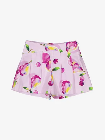 Meisjes Short Printed Mauve