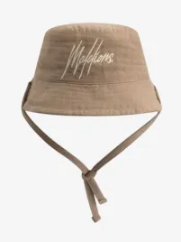 Malelions Junior Malelions Baby Mousseline Bucket Hat Crinckle Taupe