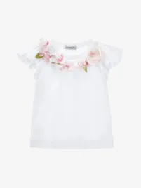 Monnalisa Meisjes T-shirt Bambi Bianco