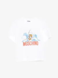 Moschino Jongens T-shirt Optical White