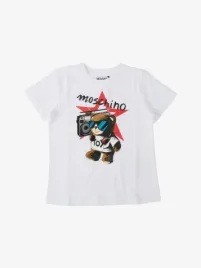 Moschino Jongens T-shirt Optical White
