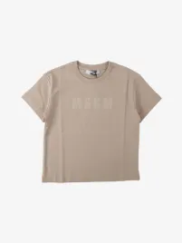 Msgm Junior Jongens T-shirt Light Interlock Stone
