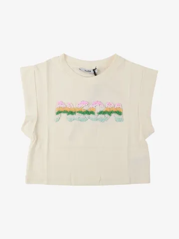 Meisjes T-shirt Cream