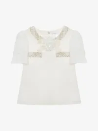 Patachou Meisjes T-shirt Tweed Ecru
