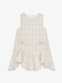 Patachou Meisjes Jurk Ecru Gold Tweed