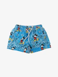 Saint Barth Junior Jean Printed Boy Swim Short Mickey Bandanna Den 31