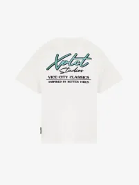 Xplct Heren T-shirt Print Vice Wit