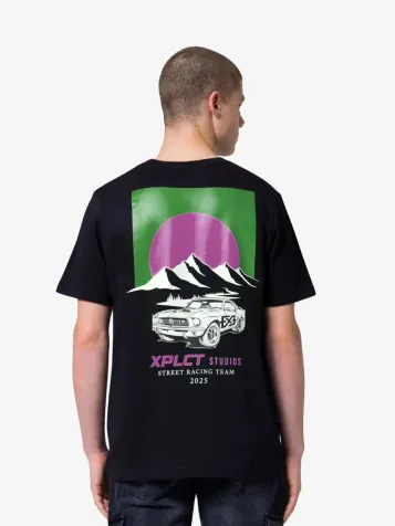 Heren T-shirt Mountain Zwart